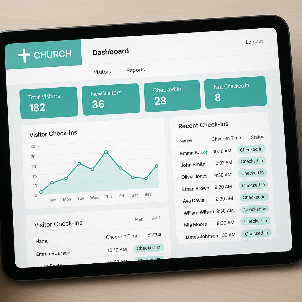 Quick visitor check-in interface